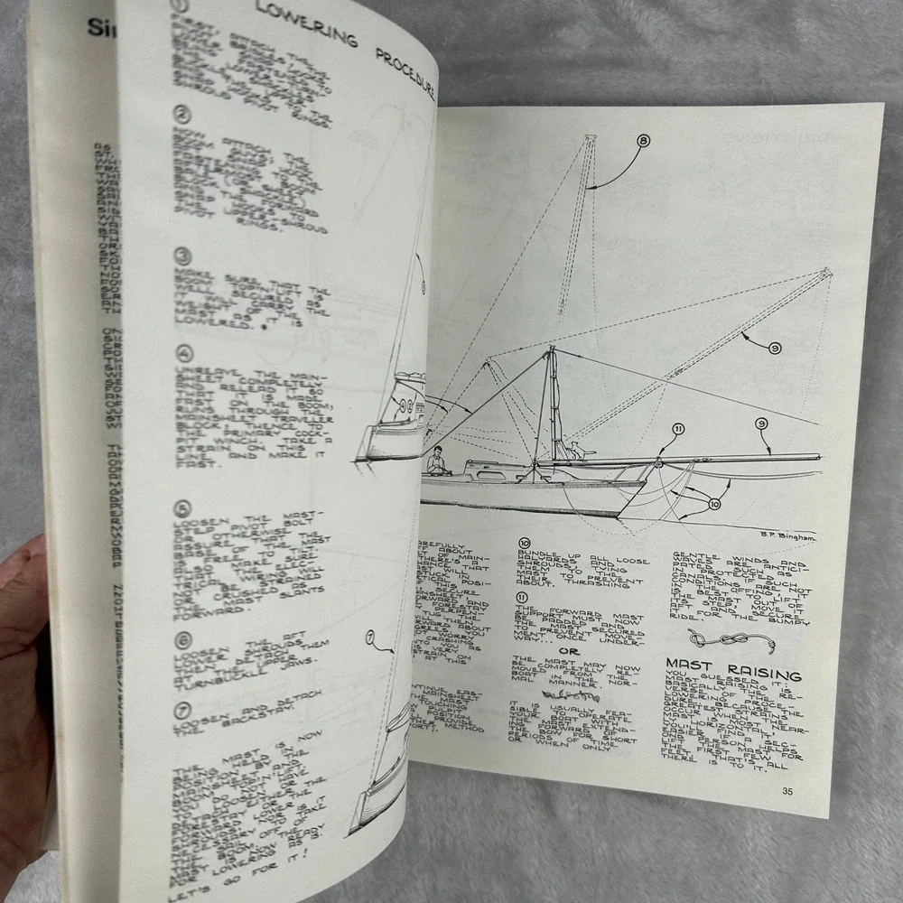 vintage Sailboat do it yourself project book Sailing boat repair knots